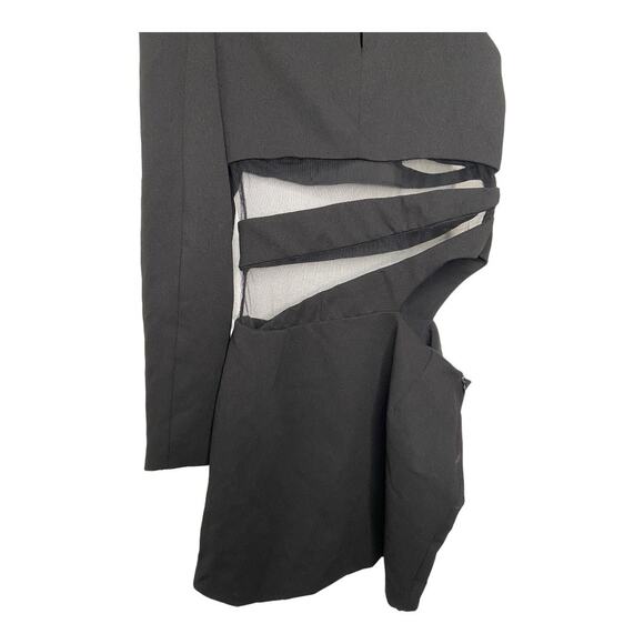 PatBO Spiral One Sleeve Mini Dress Mesh Statement Party Cocktail Luxe NYE Sz 4 - Picture 6 of 10